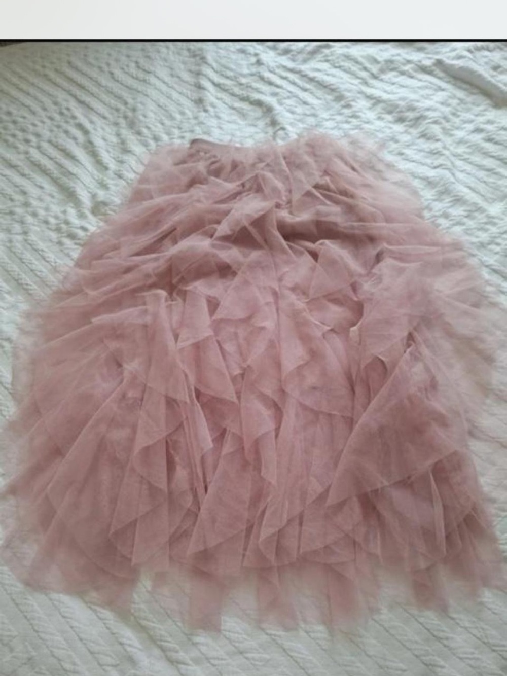 Layered Tulle Midi Skirt - Dusty Pink